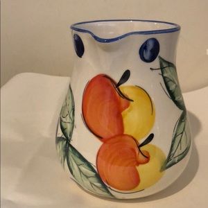 Beautiful Italian ceramic pitcher floral printed